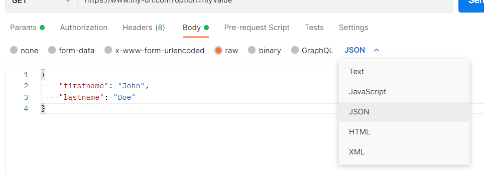 Postman Request Body