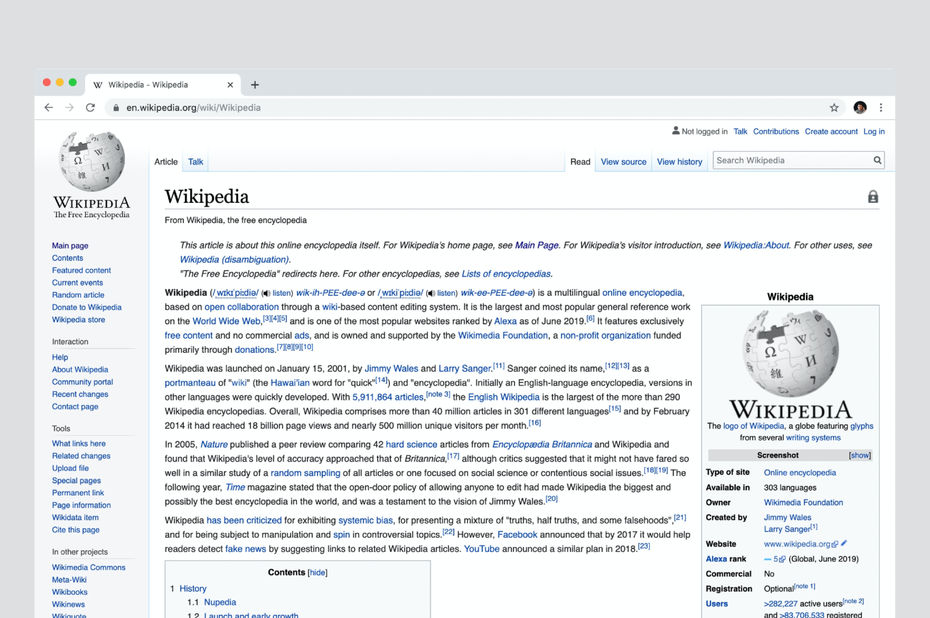 Wikipedia Interface